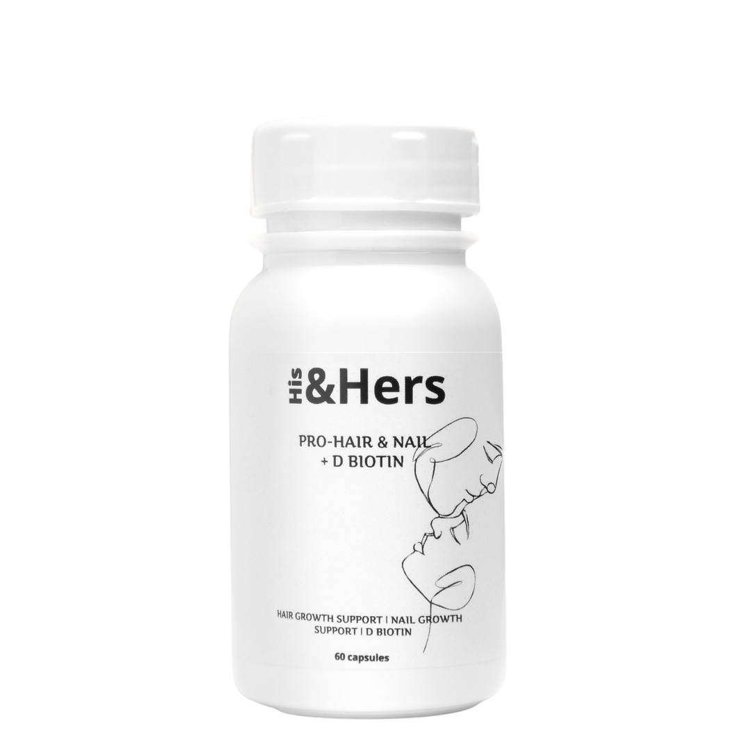 His&Hers Pro-hair & Pro-nail + D Biotin Capsules 60's
