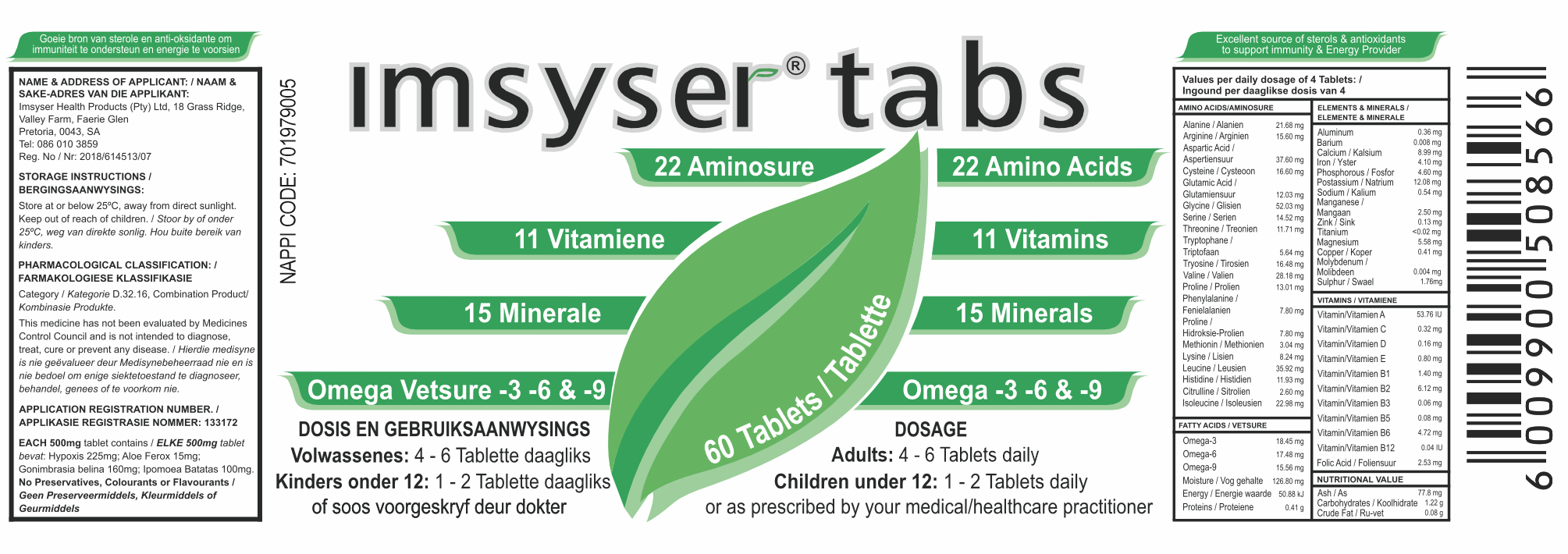 Imsyser Immune Stabilizer 60 Tablets | Wholefood Immune & Cellular Nutrition 2